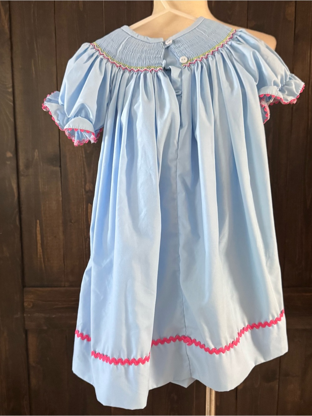 Girls Christmas Nativity Scene Smocked Dress 18 Months - Picture 5 of 5